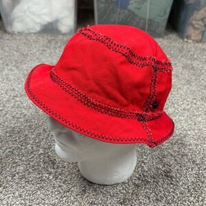 Goorin Brothers The G Zig Zag Stitch Canvas Bucket Hat Red